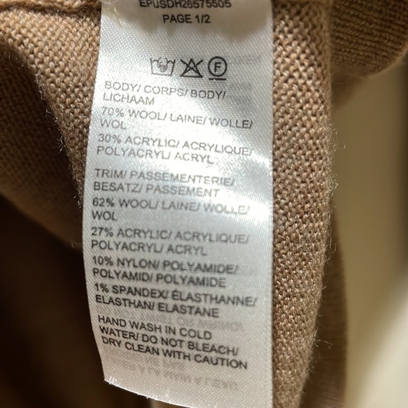 Saks Fifth Avenue tan sweater (sz XL) - Picture 6 of 10
